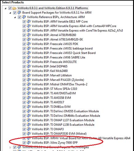 VxWorks BSP: Xilinx Zynq-7000 EPP