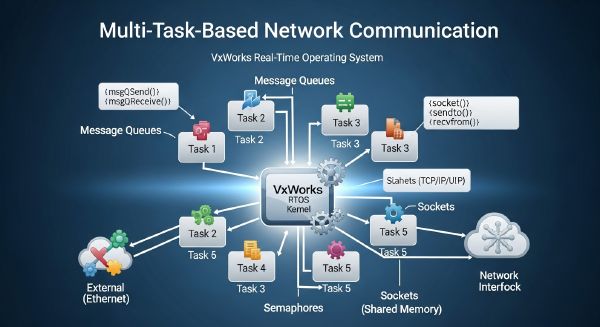 Multi-Task-Based Network Communication under the VxWorks Real-Time Operating System