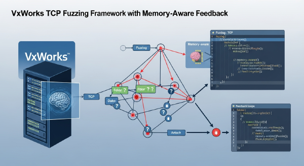 VxWorks TCP Fuzzing Framework with Memory-Aware Feedback