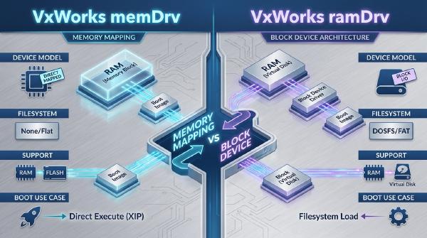 VxWorks memDrv vs ramDrv: Key Differences and Use Cases